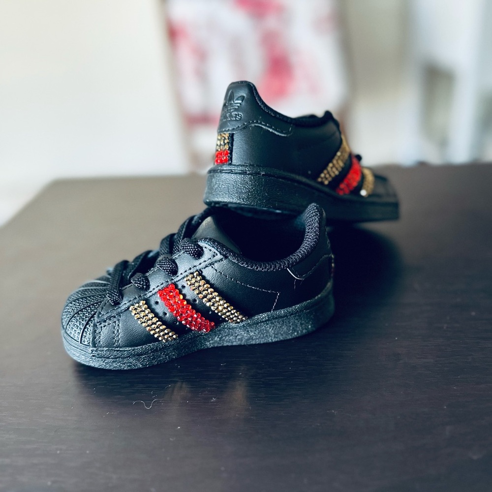 Hand Decorated Toddler Adidas- Vegas Golden Knights